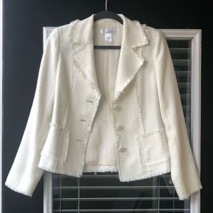 White House Black Market White Blazer